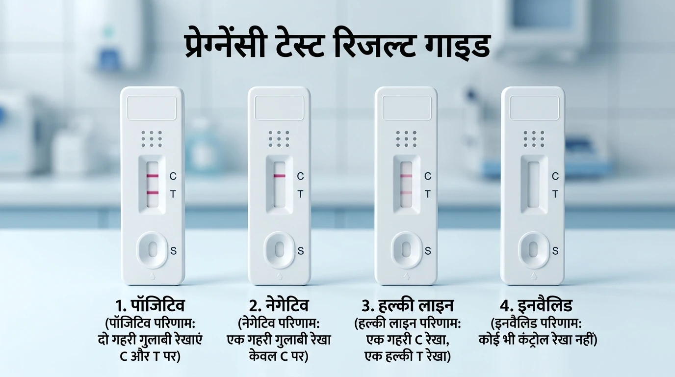 प्रेग्नेंसी टेस्ट रिजल्ट गाइड - C और T लाइन का मतलब
